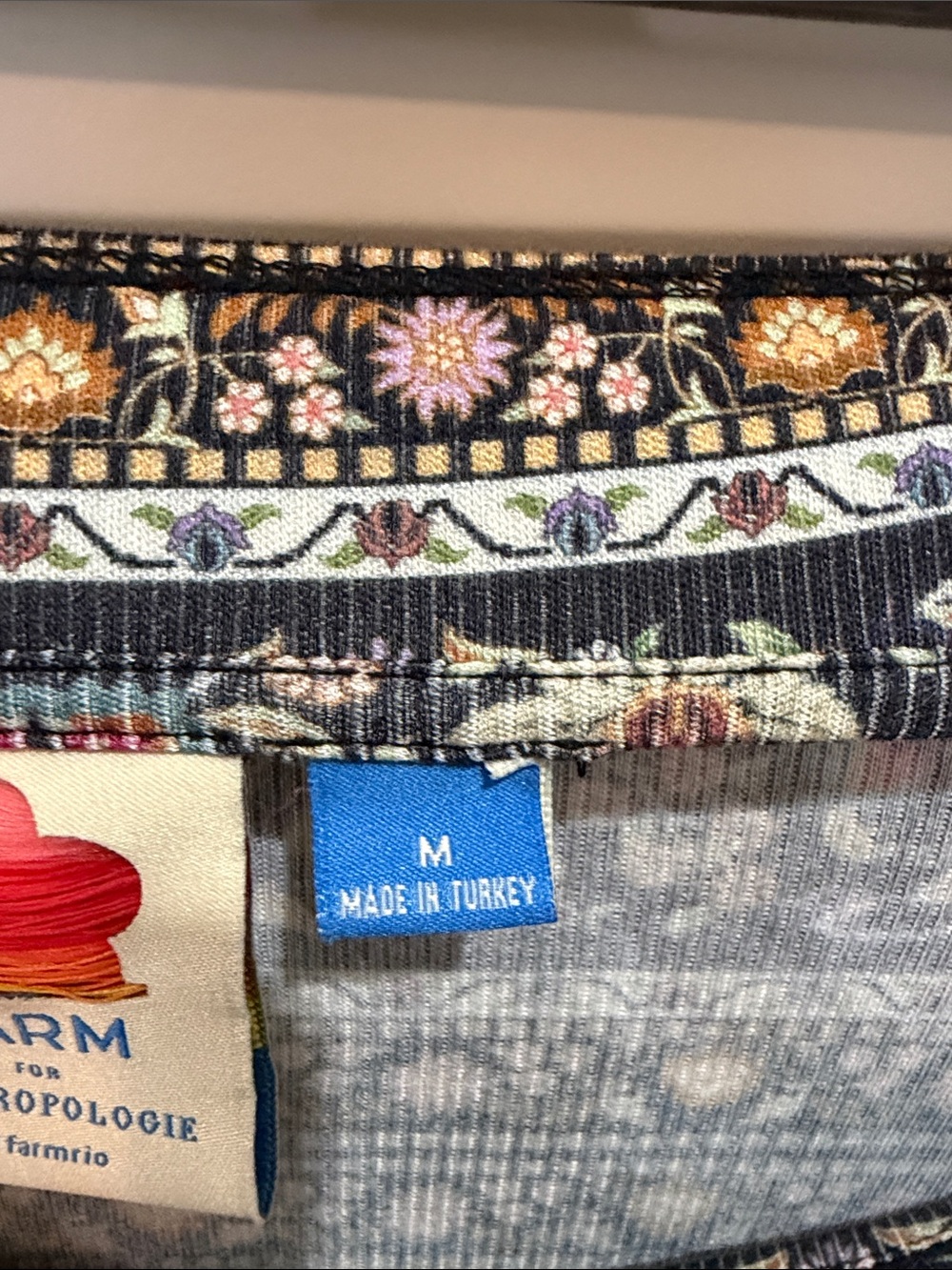 Farm Rio Floral Medallion Maxi Skirt in light green and light blue, Women’s Sz M - Picture 3 of 6